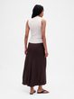 797899-02 Saténová maxi sukně Hnědá