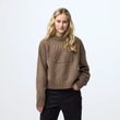 Övik Solid Jacquard Knit W Light Beige