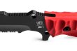 MARAUDEUR G10 RED HANDLE / SERRATED BLADE + KYDEX SHEATH SERRATED