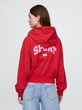 Oversize mikina Heavyweight Červená