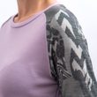 MERINO BLEND IMPRESS dámské triko dl.rukáv mystic violet/zebra