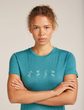 Women Mer 150 Tech Lite SS Tee Snow Day TOPAZ