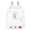 DC57-PD65 USB A+C nabíjecí adaptér Power charger 65W GaN EU, Power Delivery, typ C