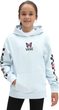 Butterfly floral hoodie, delicate blue