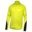 M Mid Long Sleeve Zip Shirt neon yellow/black