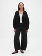 820755-01 Žebrovaný kardigan Černá