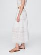 Maxi sukně s krajkou Bílá