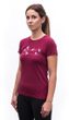 MERINO ACTIVE SONGBIRDS dámské triko kr.rukáv lilla