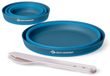 XLite Collapsible Bowl, Cup, Spork & Knife Set Pagoda Blue
