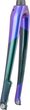 Fork Rigid Crockett F/S 330mm, 45mm Emerald Iris/Purple Flip