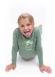 MERINO DF PLANET dětské triko dl.rukáv basil green