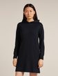 W Mer Crush LS Dress BLACK
