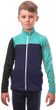 COOLMAX THERMO dětská mikina celozip deep blue/sea green/černá