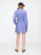 Košilové popelínové mini šaty Modrá