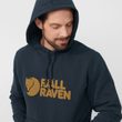 Fjällräven Logo Hoodie M Dark Navy