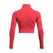 Vanish Seamless 1/4 Zip Crop-RED