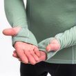MERINO DF pánské triko dl.rukáv s kapucí basil green