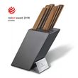 Swiss Modern, cutlery block, beechwood anthr., 6pcs, walnut