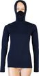 MERINO DF dámské triko dl. rukáv s kapucí deep blue