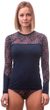 MERINO IMPRESS dámské triko dl.rukáv deep blue/origami