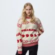 Fjällräven Jacquard Knit W Chalk White-True Red