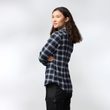 Övik Flannel Shirt W Misty Green-Eggshell