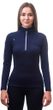MERINO UPPER dámská mikina krátký zip deep blue