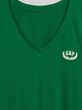 795745-03 Tričko s výstřihem do V Zelená
