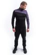MERINO EXTREME UP pánská mikina dl.rukáv zip černá/grape purple