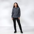 Övik Flannel Shirt W Misty Green-Eggshell
