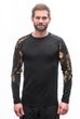 MERINO IMPRESS pánské triko dl.rukáv černá/cosmos