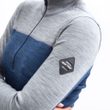 MERINO BOLD dámské triko dl.rukáv zip cool blue/cool gray
