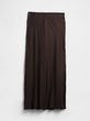 797899-02 Saténová maxi sukně Hnědá
