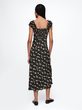 Květované maxi šaty Americana Černá