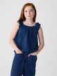 Dívčí mušelínový top Tmavě modrá