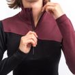 MERINO EXTREME UP dámská mikina dl.rukáv zip černá/port red