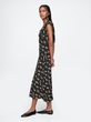 Květované maxi šaty Americana Černá
