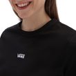 FLYING V CROP CREW SPORT TEE Black