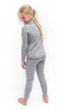 MERINO BOLD dětský set triko dl.rukáv zip + spodky cool gray