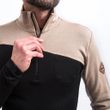 MERINO EXTREME UP pánská mikina dl.rukáv zip černá/almond beige