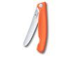 Swiss Classic, picnic knife, 11cm, wavy, orange, box