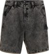 DRILL CHORE LOOSE DENIM SHORT Stonewash Black