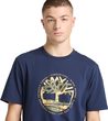 Tree Logo Lake House Graphic Tee  Peacoat