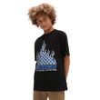 REFLECTIVE CHECKERBOARD FLAME SS, BLACK