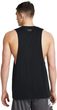 UA LEFT CHEST CUT OFF TANK-BLK