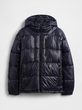 838369-03 Prošívaná oversize bunda s logem Heavyweight Tmavě modrá