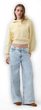 880827-02 Oversize crop mikina s logem VintageSoft Žlutá