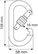 Set 5 Steel Oval Standard Lock