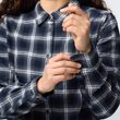 Övik Flannel Shirt W Misty Green-Eggshell