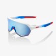 S2 - TotalEnergies Team Matte White / Metallic Blue - HiPER Blue Multilayer Mirror Lens